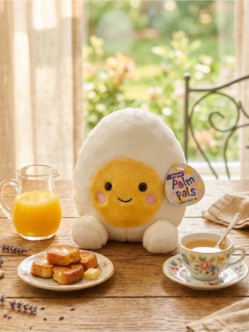 Palm Pals White & Yellow Egg Plush Stuffed Animal